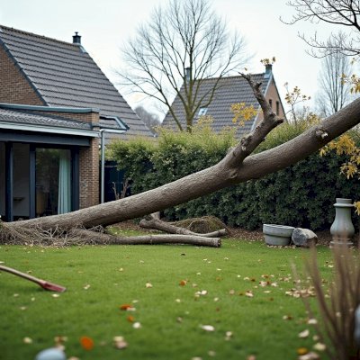 Header afbeelding voor Stormschade in je tuin: zo weet je welke verzekering betaalt